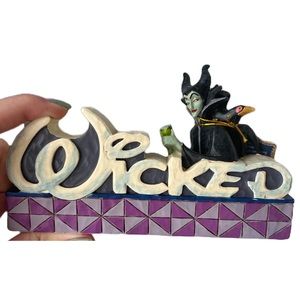 Walt Disney Showcase Collection “Wicked” Maleficent Wooden Collectable Piece